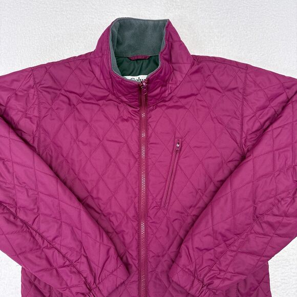Columbia Jacket Women’s Size Medium Pink Interchange Quilted Full Zip Hiking - Picture 3 of 10